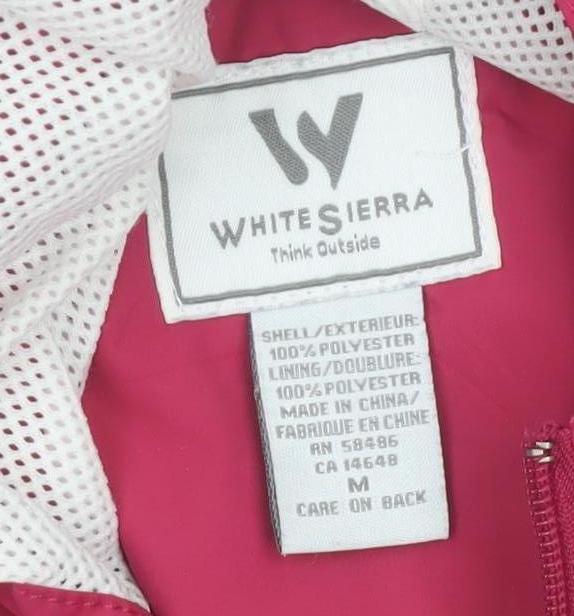 White Sierra Women's Pink Waterproof Hooded Rain Jacket M