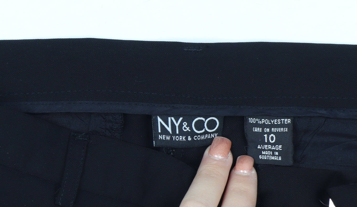 New York & Company Womens Black Size 10 Straight Dress Pants