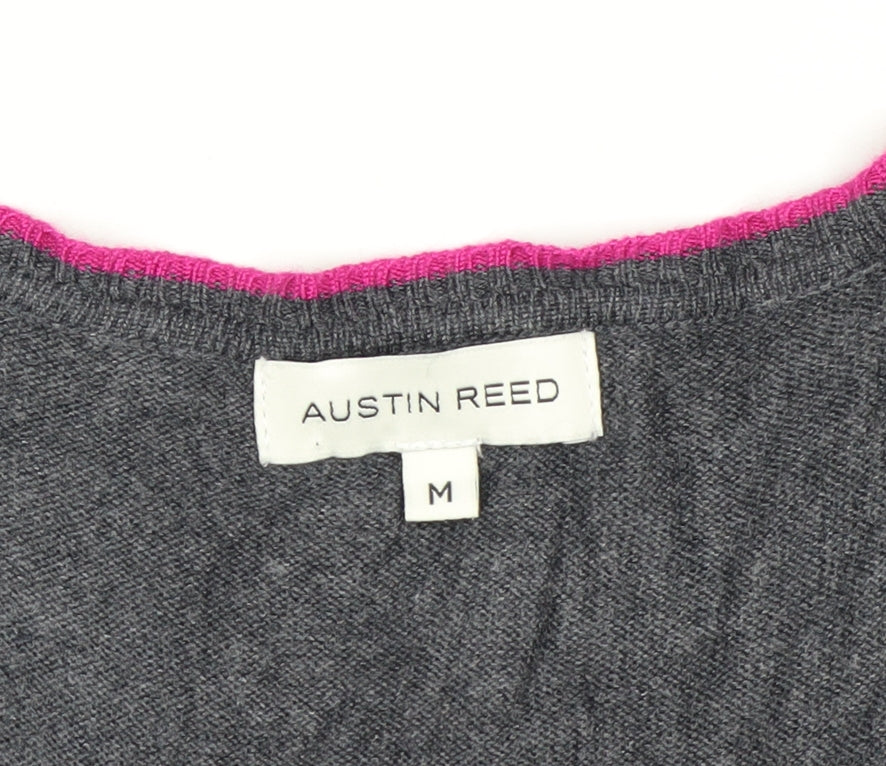 Austin Reed Women’s Grey Argyle Sleeveless Knit Vest M