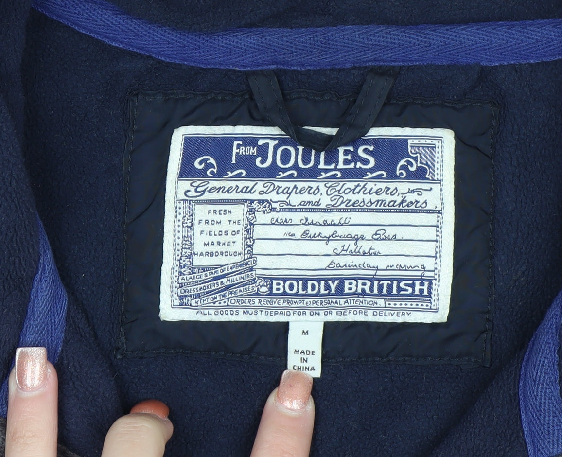 Joules Women Blue Quilted Mid-Length Jacket Size M