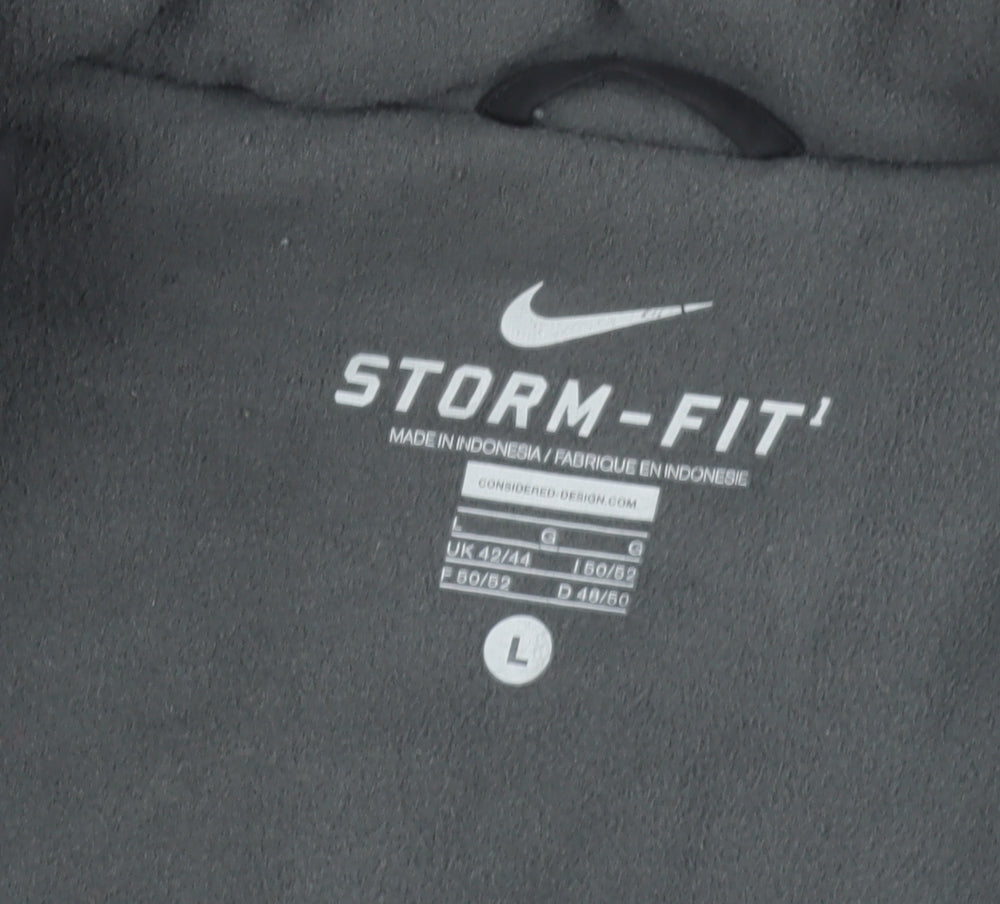 Nike Mens Black Storm-FIT Puffer Jacket L Regular 42in Waterproof