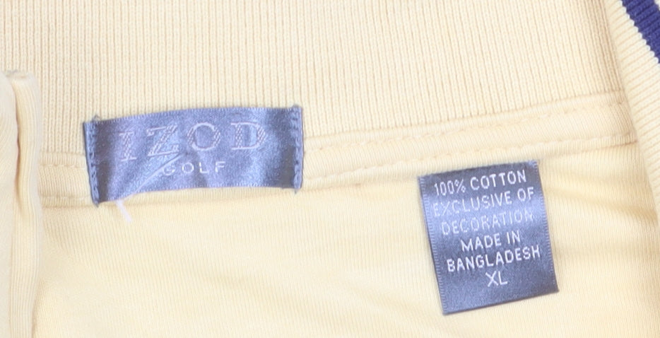 IZOD Men’s Beige XL 1/2 Zip Cotton Golf Sweatshirt