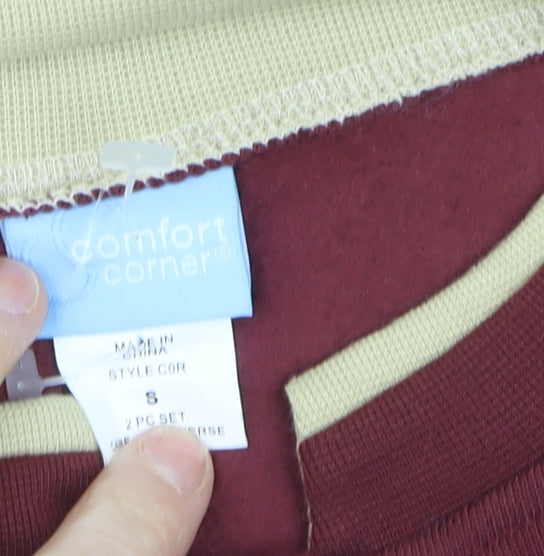 Comfort Corner Women's Red Embroidered Cardigan Size S