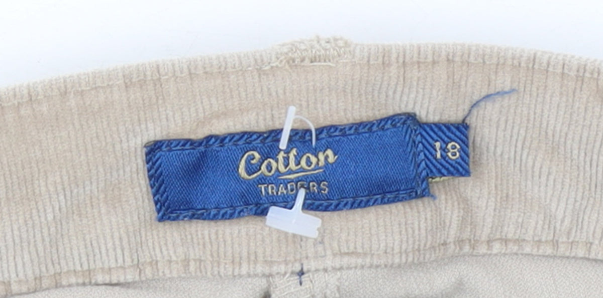 Cotton Traders Women's Beige Corduroy Chino Trousers Size 18