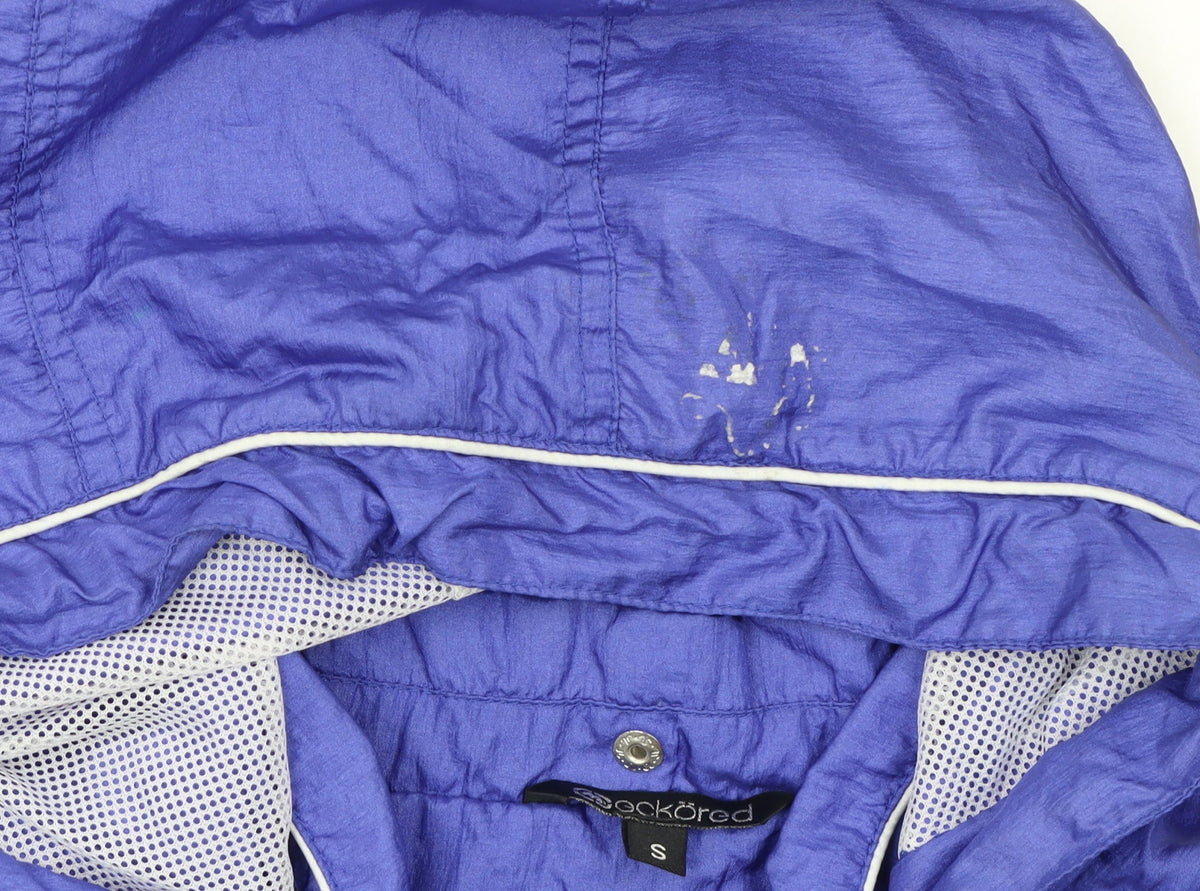 Ecko Red Women's Blue Hooded Windbreaker Jacket Size S
