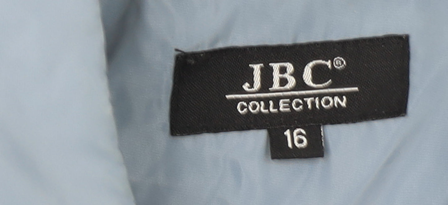 JBC Collection Women’s Blue Quilted Full Zip Jacket Size 16