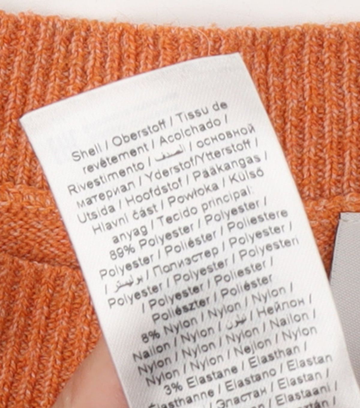 ICHI Women Orange Pullover Jumper M Boat Neck 3/4 Sleeve Knit