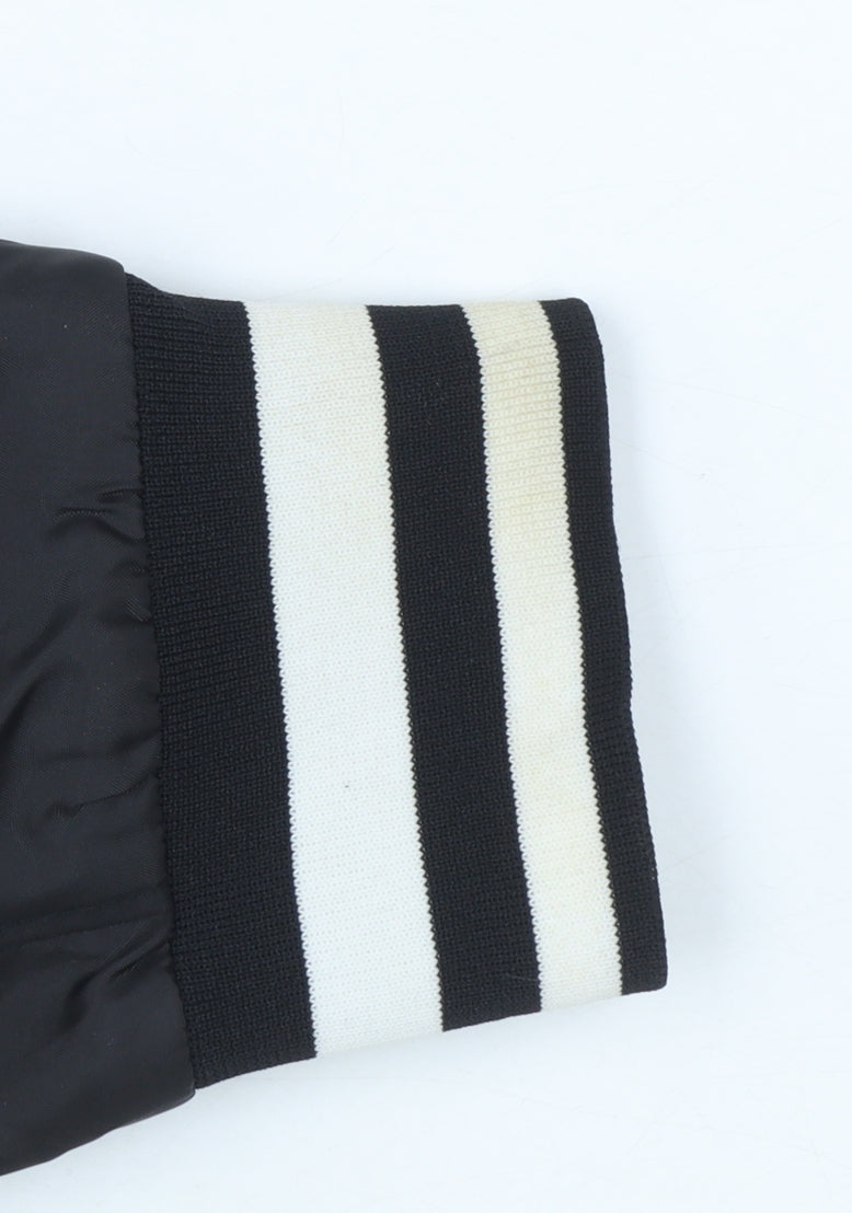 Champion Women Black M Varsity Jacket Lightweight Polyester