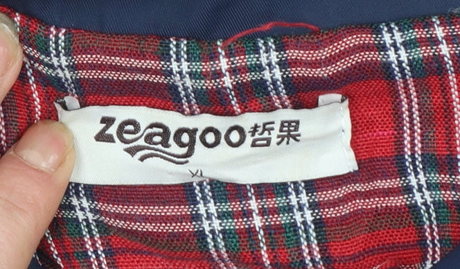 Zeagoo Men's Blue XL Bomber Jacket Wind-Resistant Lined Casual