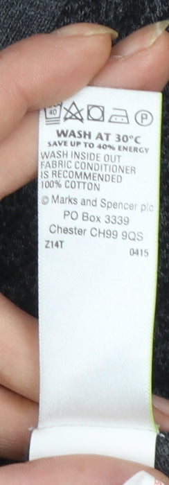 Marks & Spencer Men's Grey Cotton Cardigan L Tailored Fit