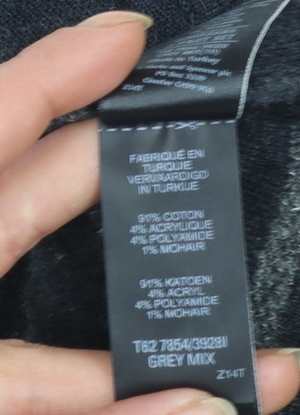 Marks & Spencer Per Una Women Grey Mix Size 10 Tunic Jumper
