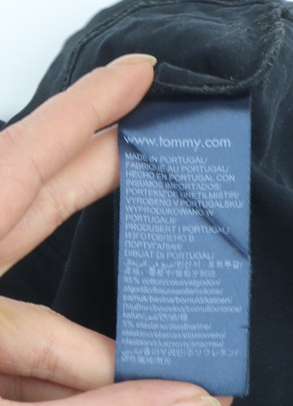 Tommy Hilfiger Men's Black Crew Neck Cotton Stretch T-Shirt M