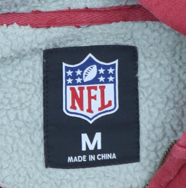 NFL Men's Red Full Zip 49ers Hoodie Size M Fleece Lined