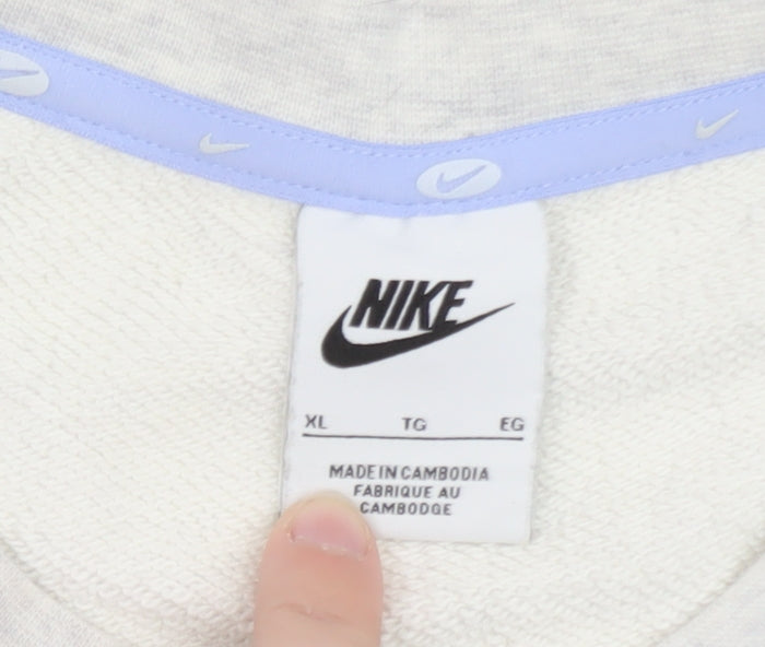 Nike Womens Grey XL Pullover Sweatshirt with Logo