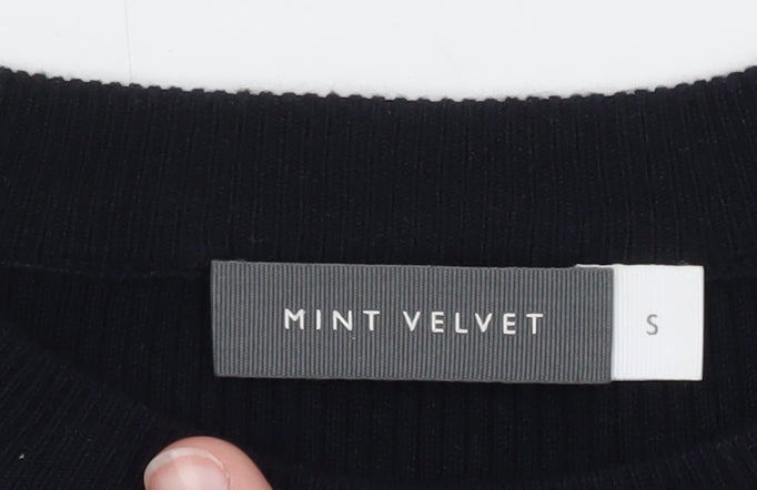 Mint Velvet Women’s Blue Striped Crew Neck Pullover Jumper Size S