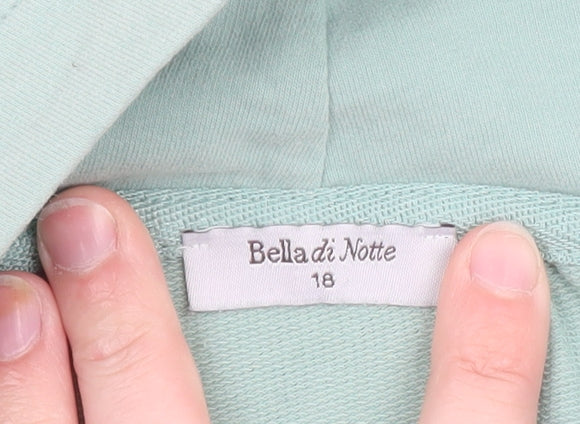 Bella di Notte Women’s Green Pullover Sweatshirt Size 18 Funnel Neck