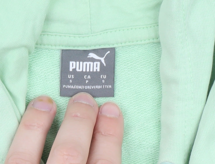 Puma Women Green Sleeveless Pullover Hoodie Size S