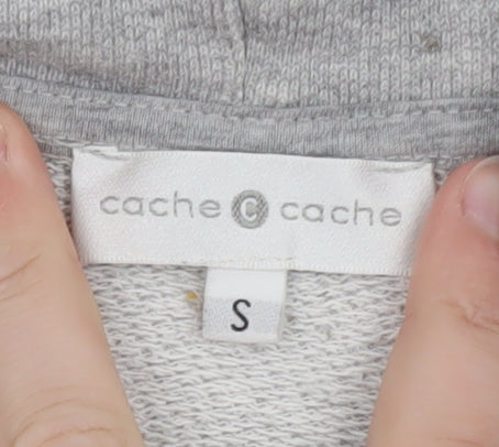 Cache Cache Womens Grey Pullover Hoodie Small Casual Lightweight