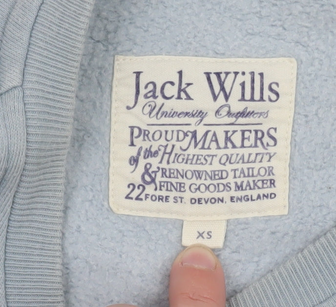 Jack Wills Women Blue XS Crew Neck Pullover Sweatshirt