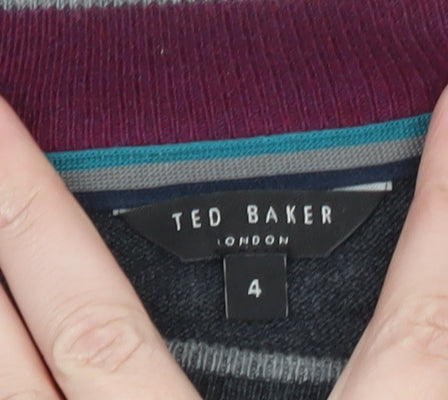 Ted Baker Men's Grey Cotton Wool Crew Neck Jumper Size L