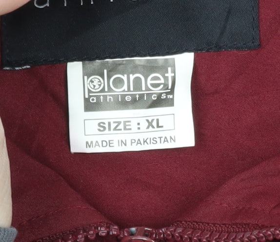 Planet Athletics Men's Red XL Lightweight Full Zip Sports Jacket