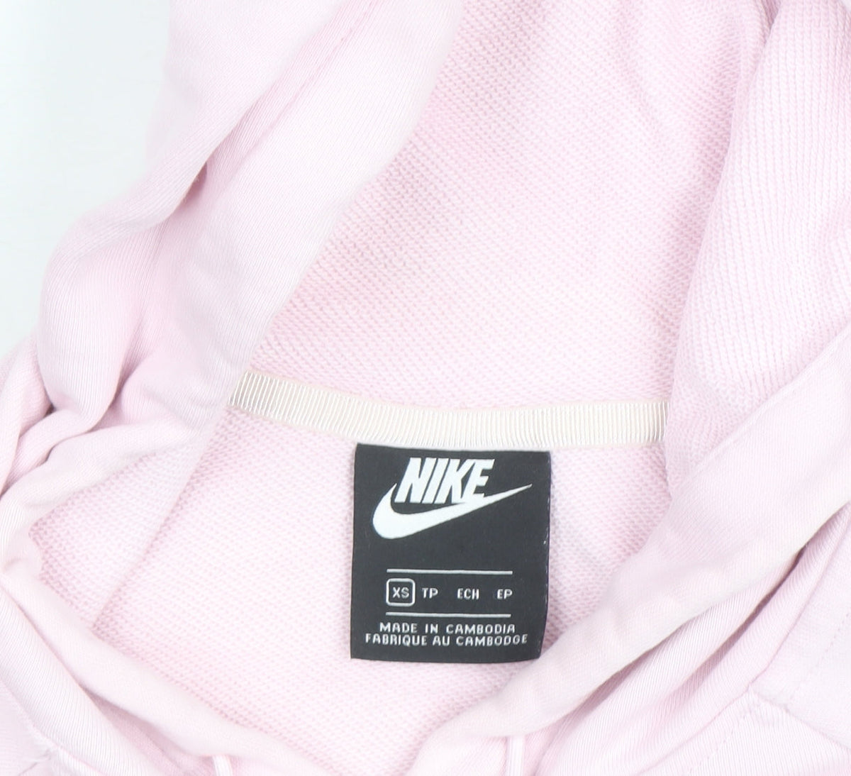 Nike Women's Pink Cropped Pullover Hoodie XS