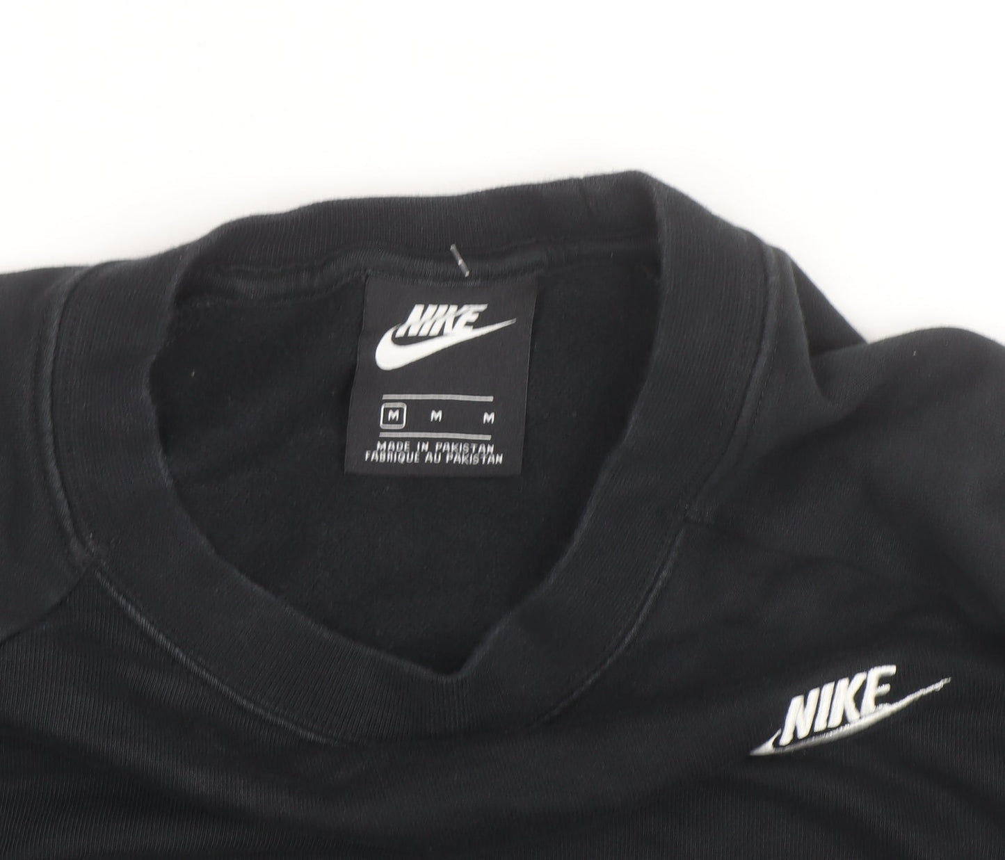 Nike Women's Black Lace-Up Crew Neck Pullover Sweatshirt M