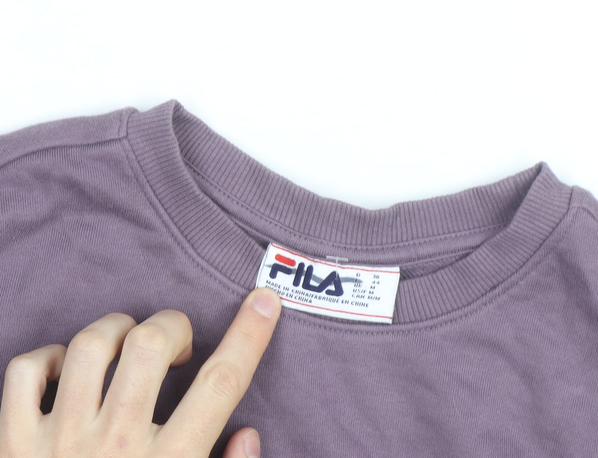 Fila Men's Purple Crew Neck Sweatshirt Size M Classic Pullover