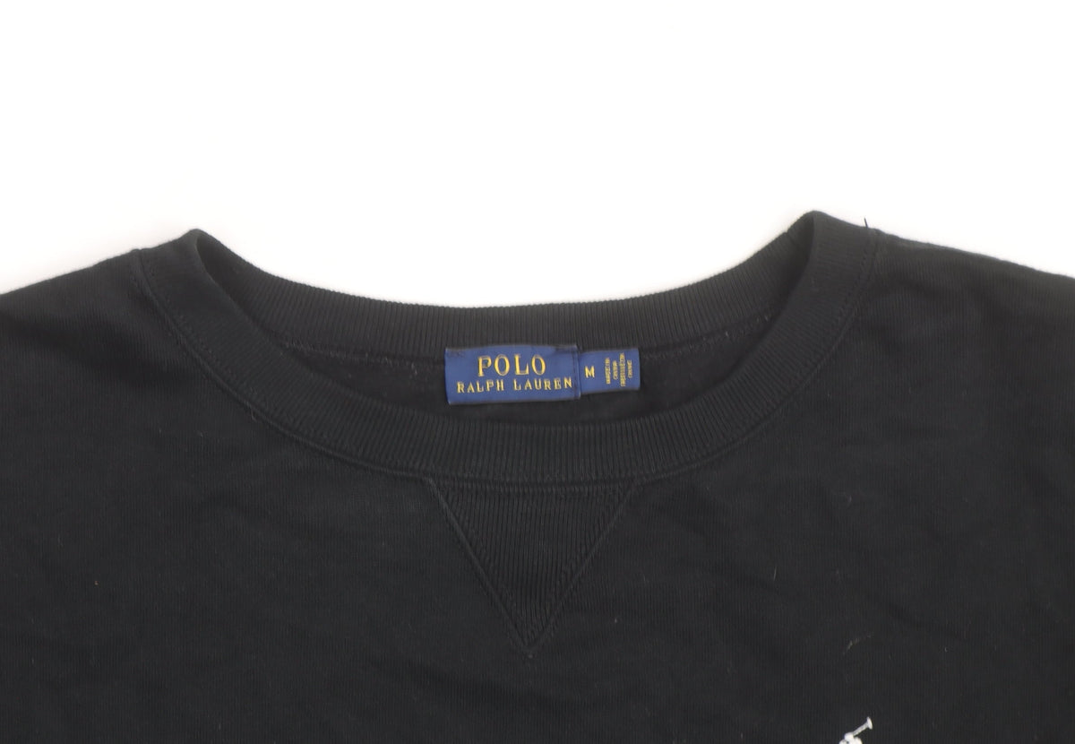 Ralph Lauren Men's Black Crew Neck Cotton Pullover Sweatshirt M