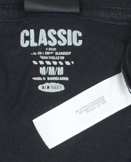Old Navy Men's Black Classic Fit Cut-Out Tee V-Neck Size M