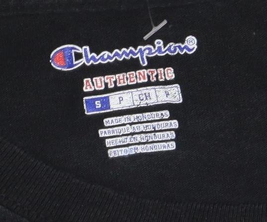 Champion Men's Black Long Sleeve Crew Neck Graphic T-Shirt Size S