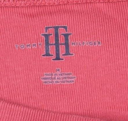 Tommy Hilfiger Women Pink Long Sleeve Cotton Basic T-Shirt M