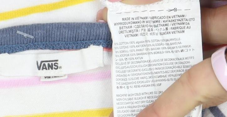 Vans Womens Multicoloured Striped Ringer T-Shirt Size L