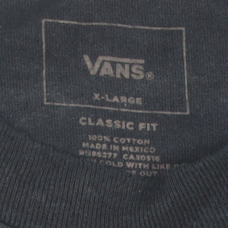 Vans Men's Blue XL Long Sleeve Classic Fit Logo Sweatshirt
