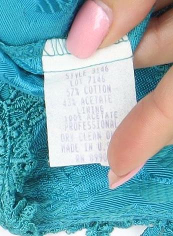 Nah Nah Collection Women’s Blue Floral Jacquard Suit Top Size 10