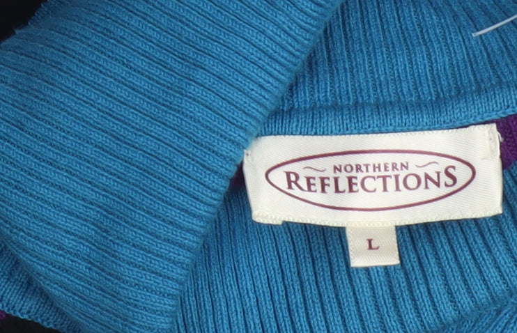 Northern Reflections Womens Multicoloured Cotton Roll Neck Jumper L