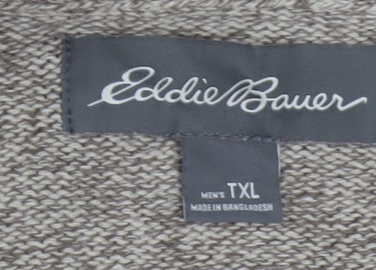 Eddie Bauer Men’s Beige Cotton Crew Neck Pullover Jumper 2XL