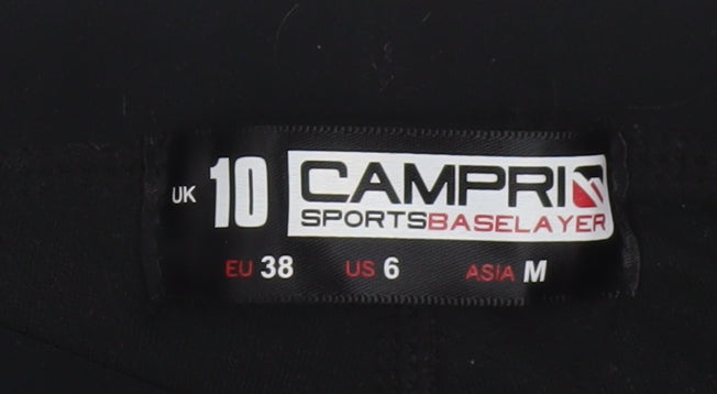 Campri Womens Black Size 10 Sports Baselayer Leggings