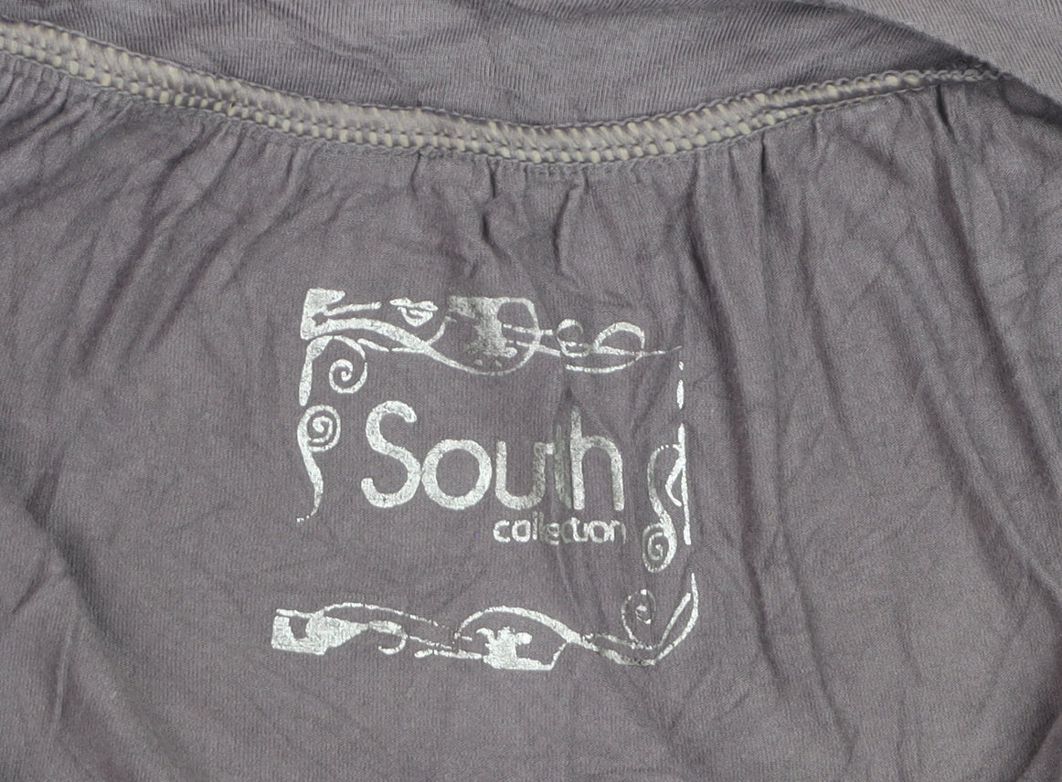 South Collection Women’s Brown Beaded Tunic Blouse UK 14