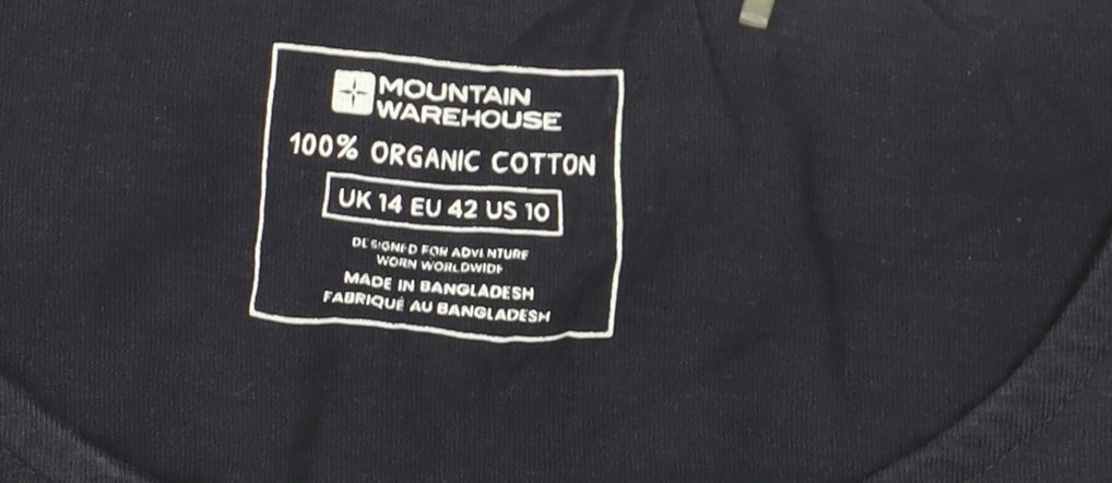Mountain Warehouse Women’s Blue Cotton Crew Neck T-Shirt Size 14