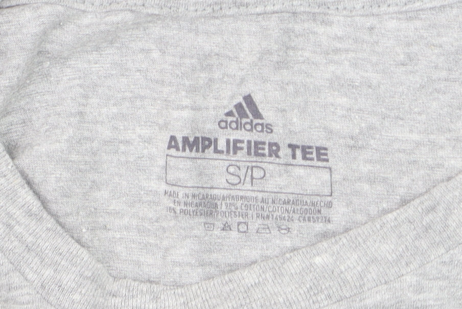 Adidas Womens Grey Amplifier Tee Short Sleeve T-Shirt Size S
