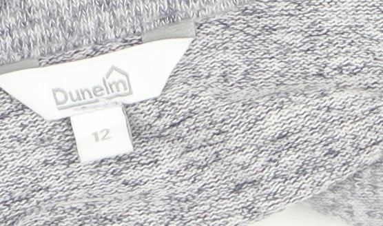 Dunelm Women's Grey Long Sleeve Pullover Sweatshirt UK 12 Classic Fit