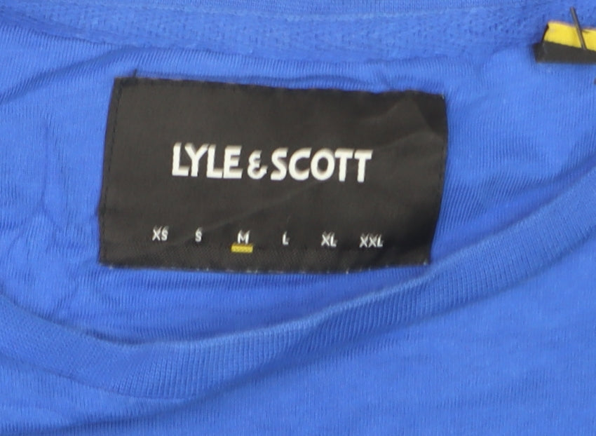 Lyle & Scott Men's Blue Crew Neck Cotton Short Sleeve T-Shirt Size M