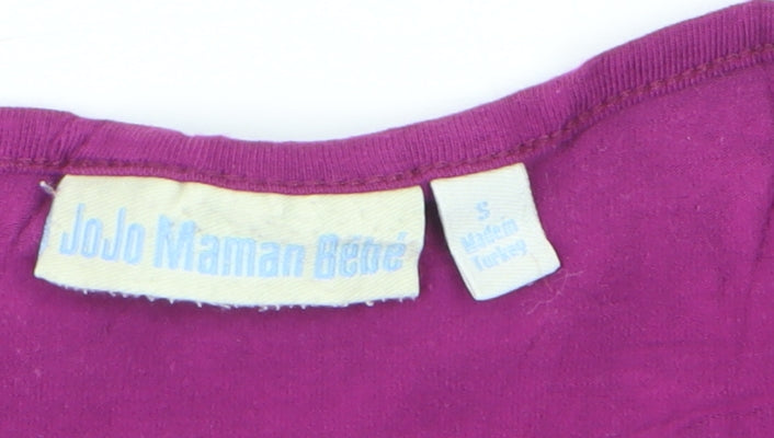 JoJo Maman Bébé Women's Purple Sleeveless Jersey Tank Top Size S