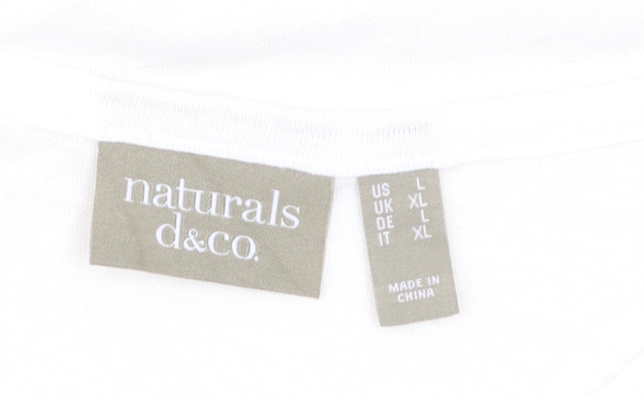 Naturals d&co. Womens Ivory Cotton Sleeveless Tank Top XL