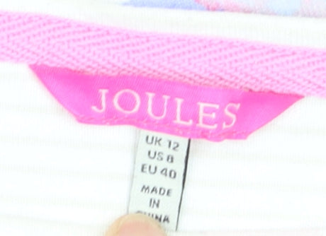 Joules Women's Multicoloured Floral Cotton T-Shirt Dress Size 12