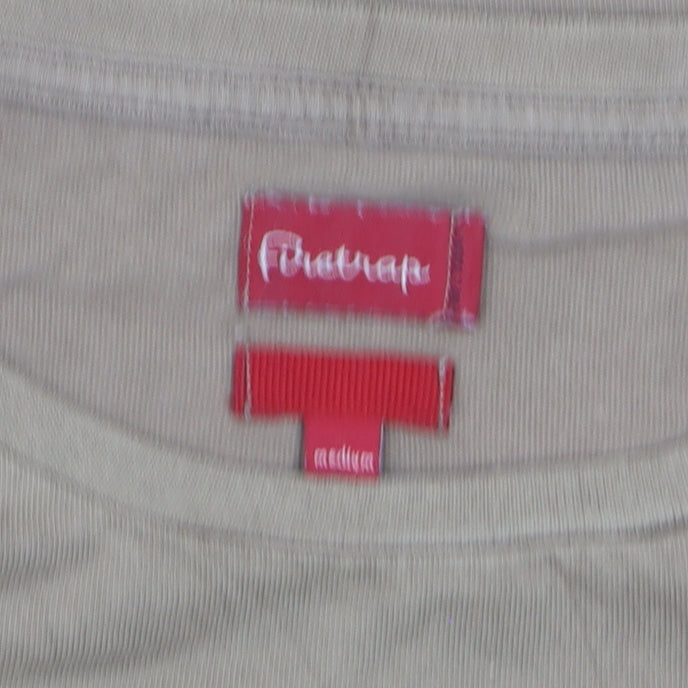 Firetrap Men's Beige Cotton Crew Neck Short Sleeve T-Shirt - M