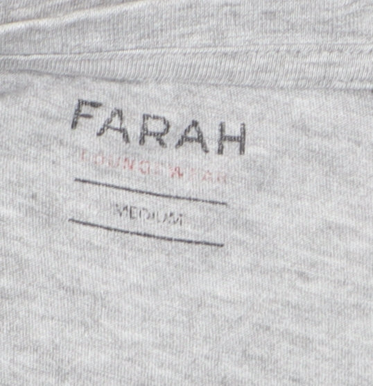 Farah Men's Grey Cotton Jersey Crew Neck Short Sleeve T-Shirt M