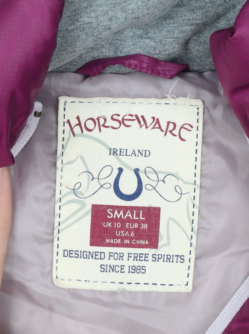 Horseware Women’s Purple Quilted Puffer Waistcoat UK 10 Polyester