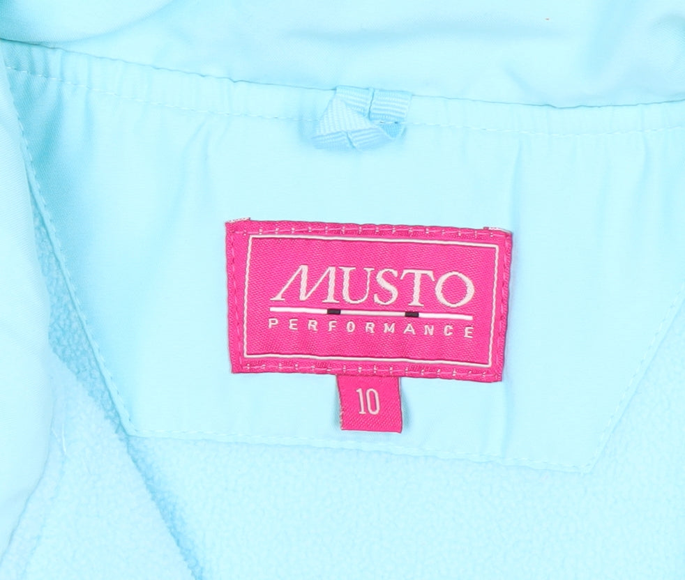 Musto Women Blue Polyester Quilted Bodywarmer Waistcoat Size 10